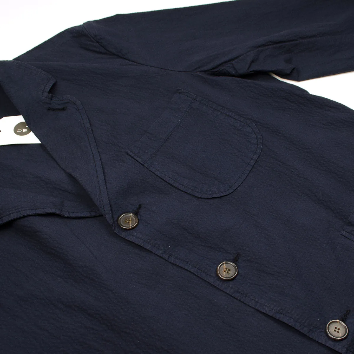 Universal Works - Three Button Jacket Seersucker II - Navy