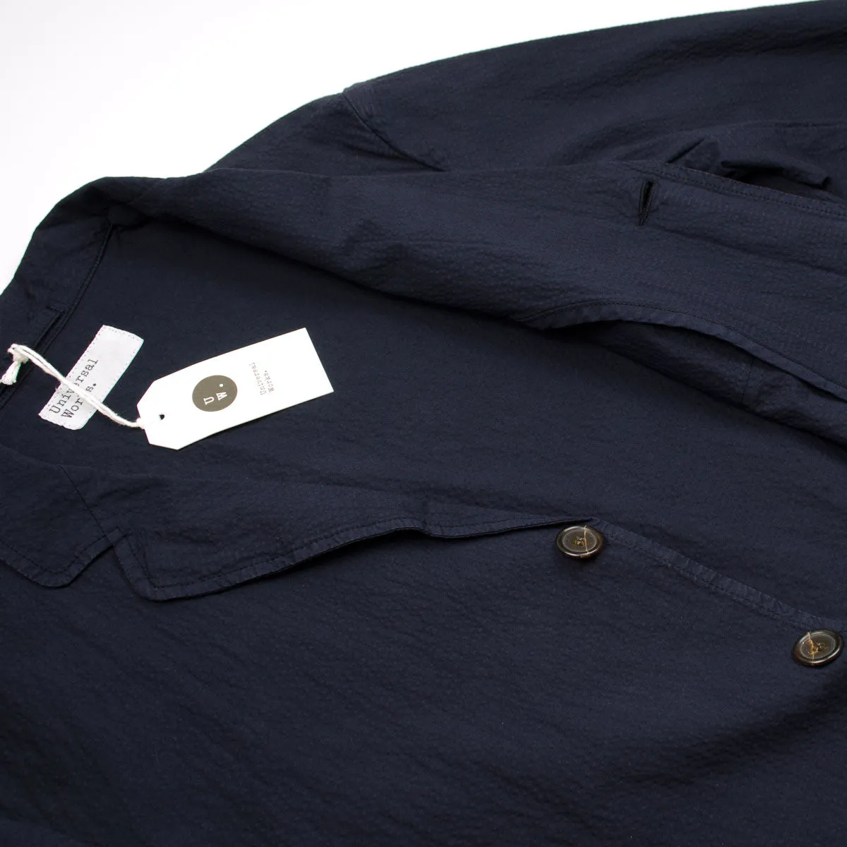 Universal Works - Three Button Jacket Seersucker II - Navy