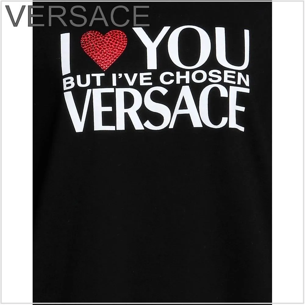 VERSACE  |Street Style Long Sleeves Cotton Hoodies & Sweatshirts