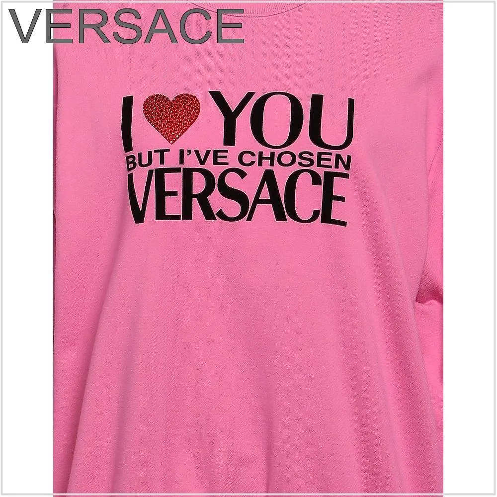 VERSACE  |Street Style Long Sleeves Cotton Hoodies & Sweatshirts