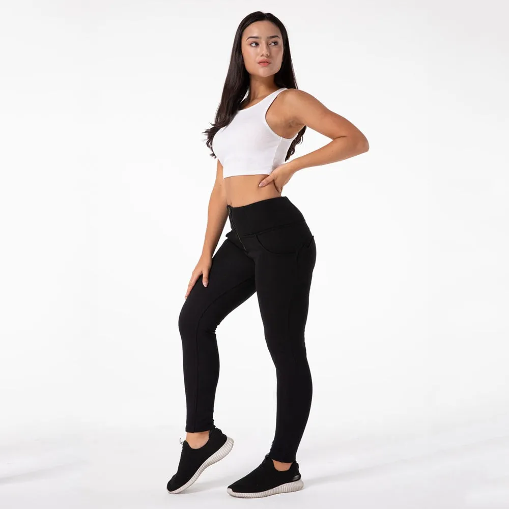 Women's Enhancing Fleece Lined High Waist Stretchy Push-Up Yoga Leggings