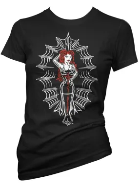 Women's Pinstriped Pinup Tee